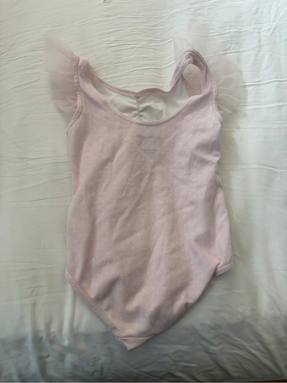 American Girl Light Pink Tulle Ballet Costume with White Bow